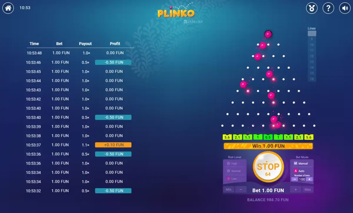 plinko gambling uk